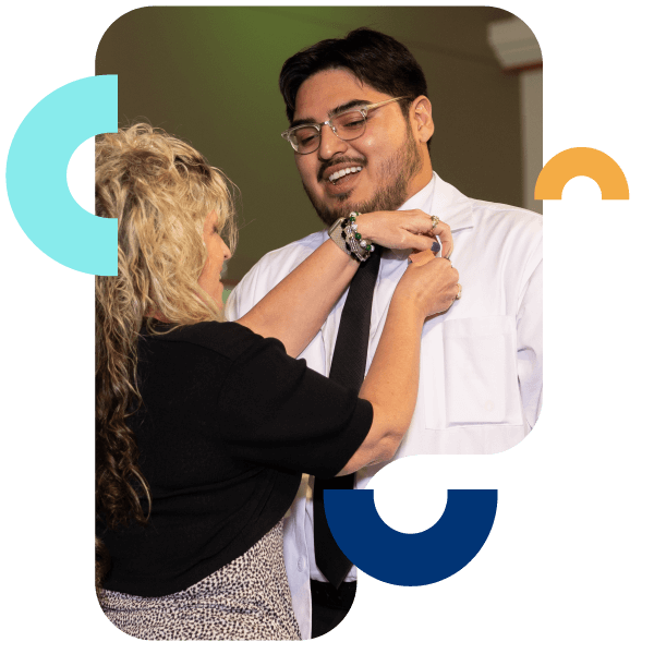 Young male nursing graduating.